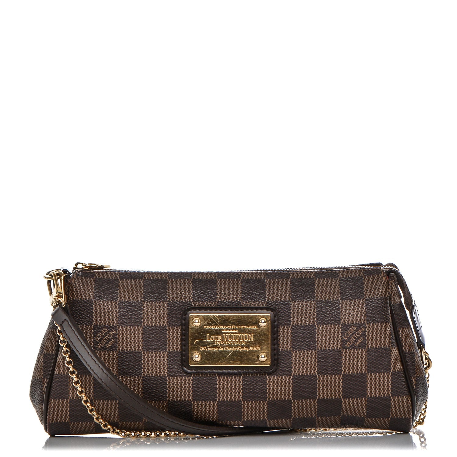 Louis Vuitton Damier Ebene Eva Clutch 1 of 8