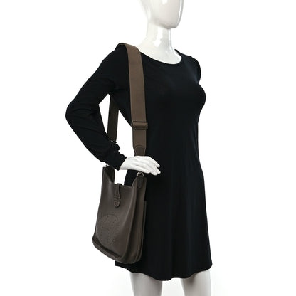 Hermes Taurillon Clemence Evelyne III PM Etoupe 3 of 8