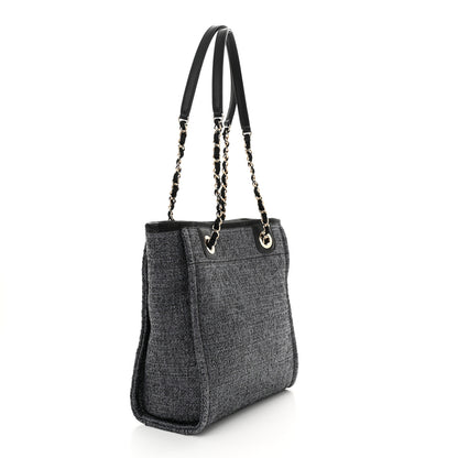 Chanel Lurex Boucle Mini Deauville Tote Black 3 of 11