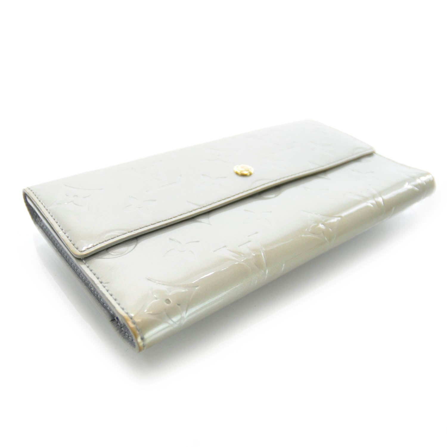 Louis Vuitton Vernis Porte Tresor International Wallet Silver 3 of 6