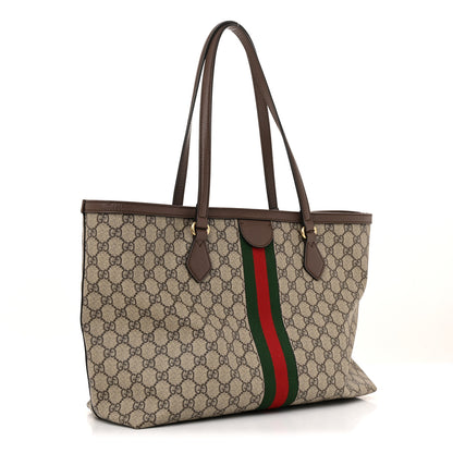 Gucci GG Supreme Monogram Medium Ophidia Shopping Tote Brown 3 of 13