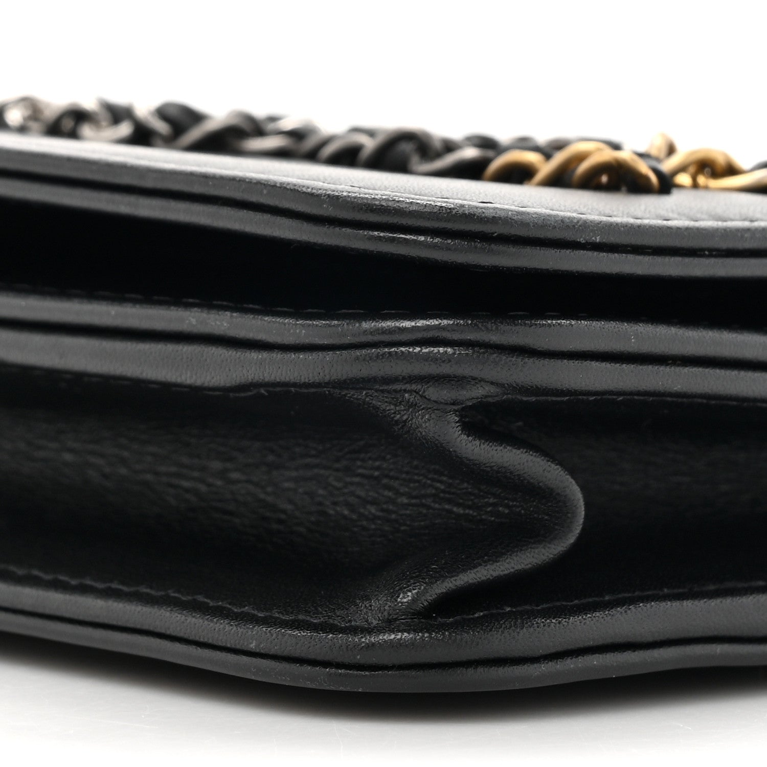 Chanel Calfskin Chain 20s Signe Wallet on Chain WOC Black 10 of 16