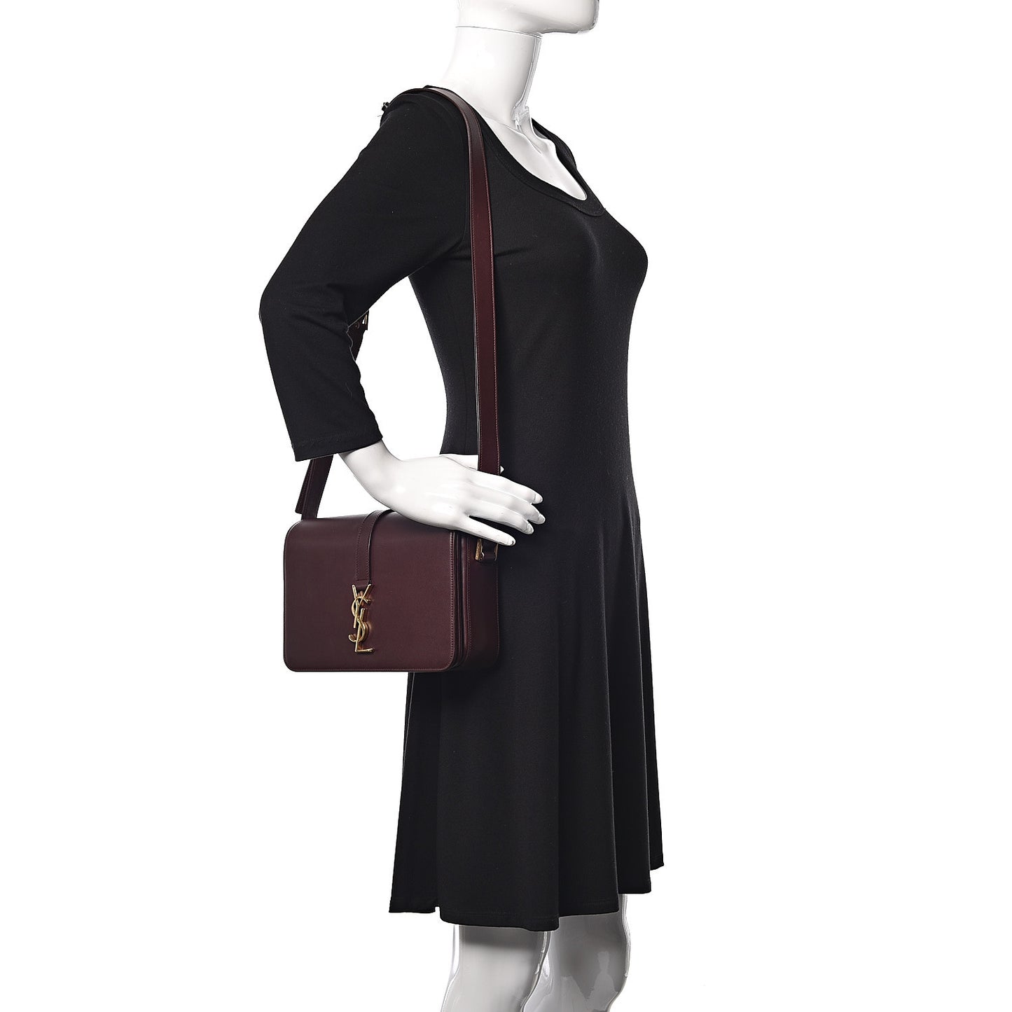 Smooth Calfskin Medium Classic Monogram Universite Bag Dark Red