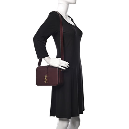 Saint Laurent Smooth Calfskin Medium Classic Monogram Universite Bag Dark Red 2 of 12