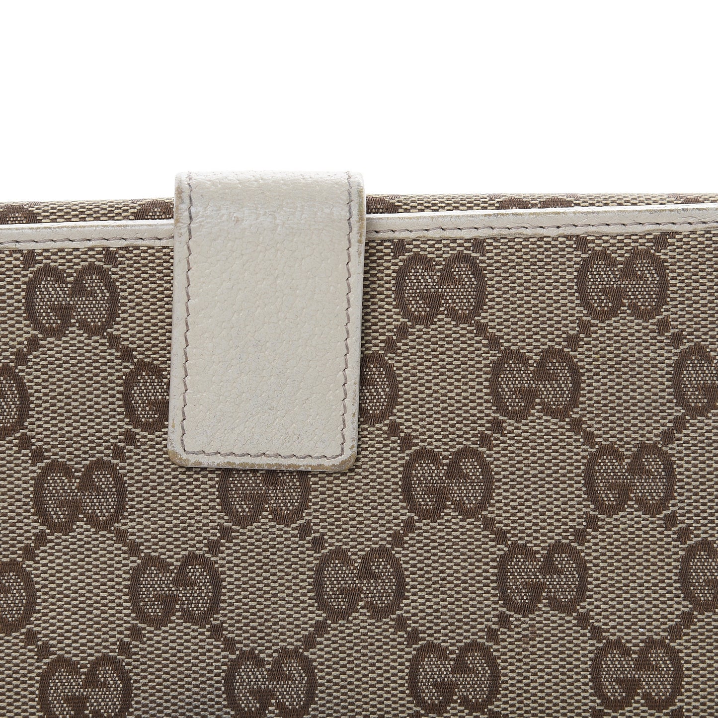 Monogram Metal Bar Continental Flap Wallet Off White
