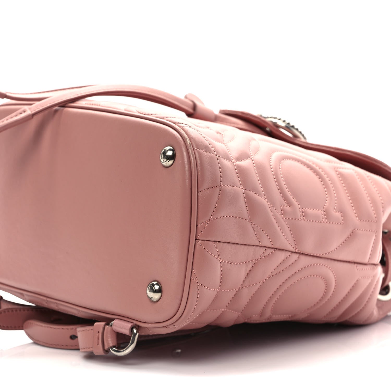 Salvatore Ferragamo Calfskin Quilted Gancini Backpack Antique Rose 8 of 10
