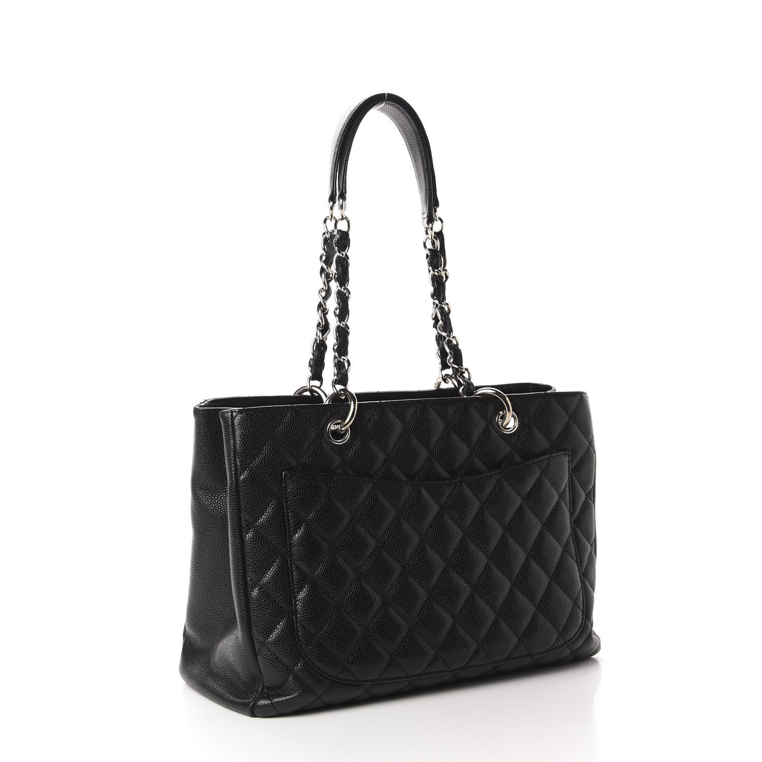 Chanel Caviar Quilted Grand Shopping Tote GST Black 3 of 10