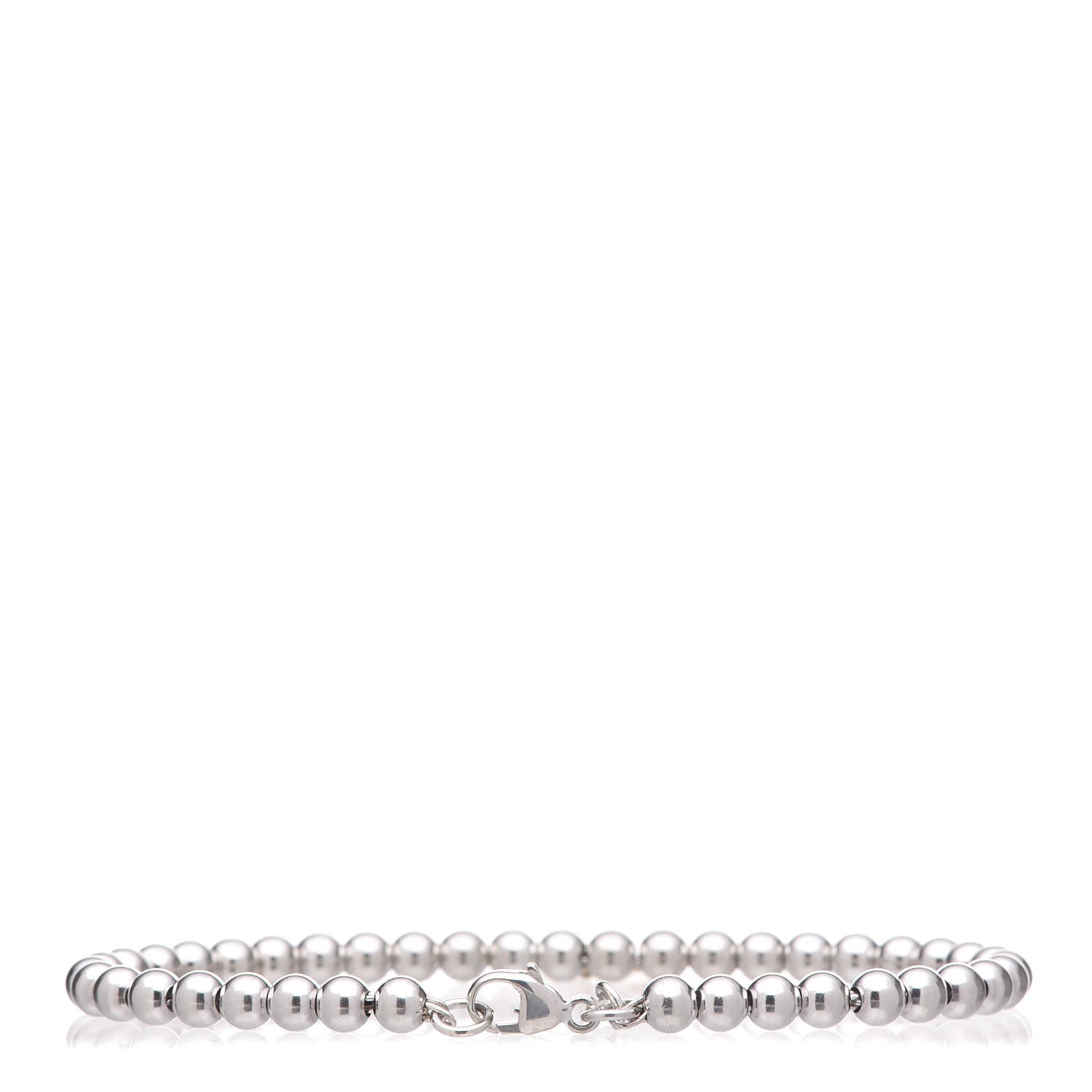 Tiffany Sterling Silver 18K Rose Gold Return to Heart Bead Bracelet 3 of 4