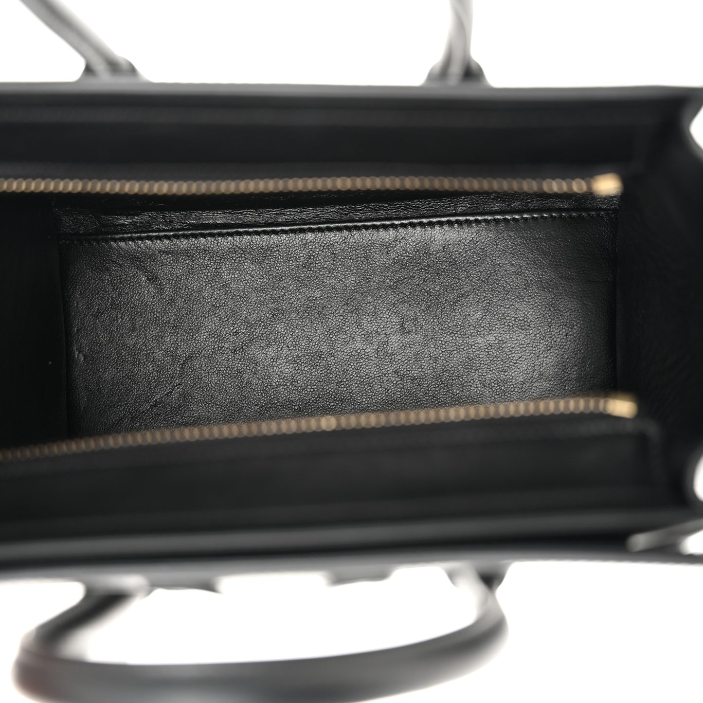 Bullhide Calfskin Nubuck Bi-Color Nano Luggage Black White