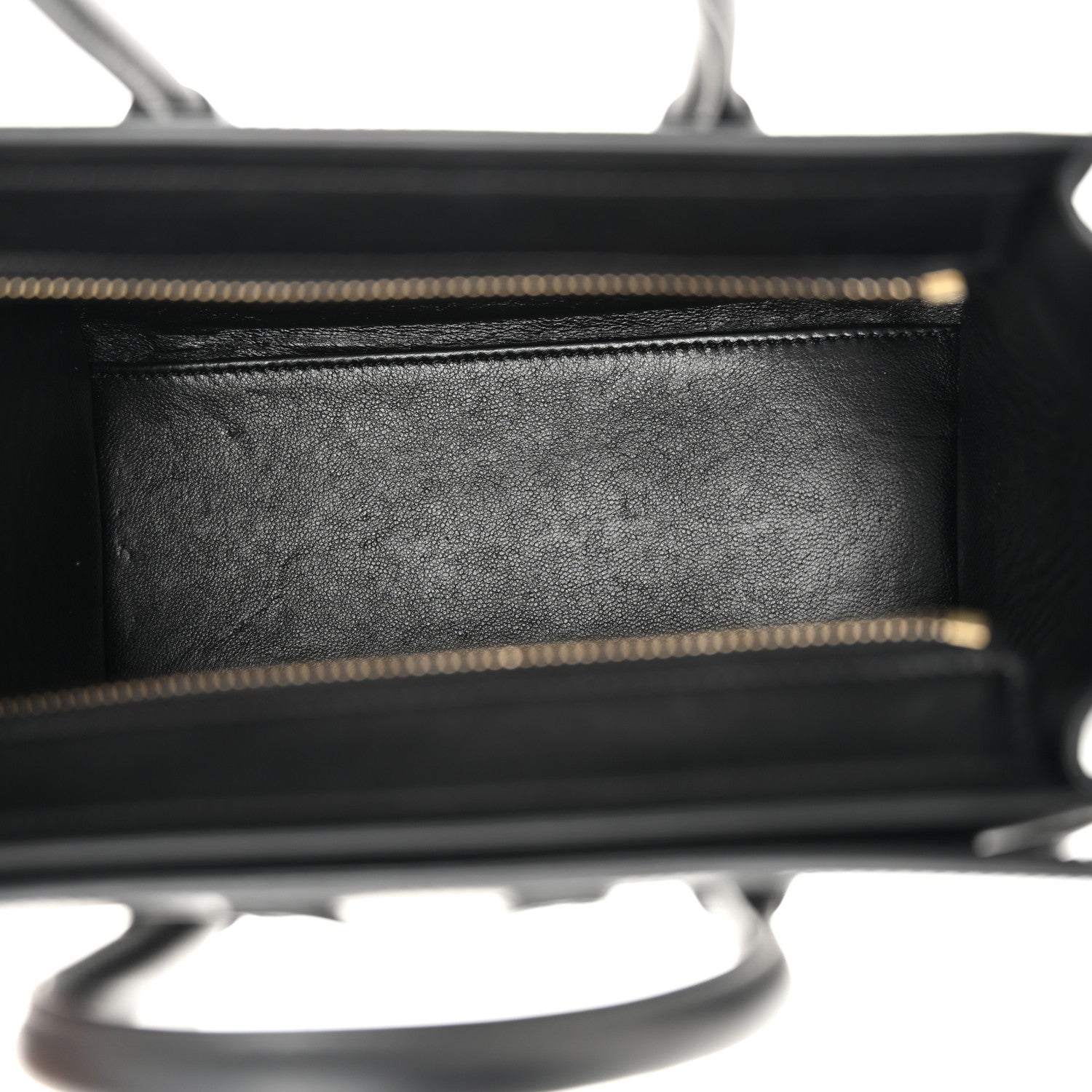 Celine Bullhide Calfskin Nubuck Bi-Color Nano Luggage Black White 5 of 13