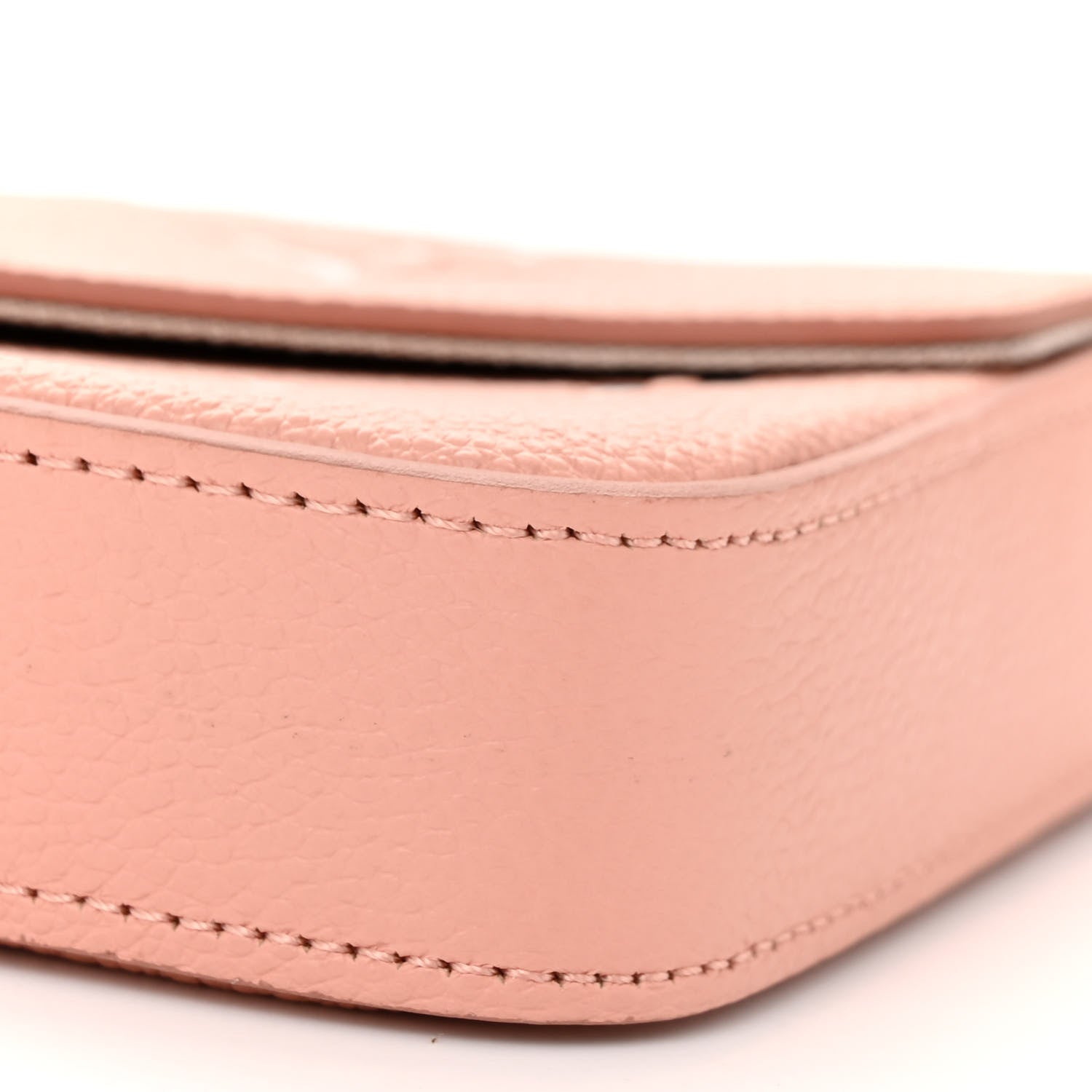 Louis Vuitton Empreinte Monogram Giant Felicie Pochette Chain Wallet Rose Trianon Creme 10 of 10