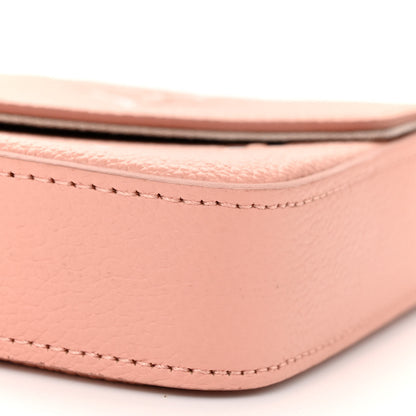 Louis Vuitton Empreinte Monogram Giant Felicie Pochette Chain Wallet Rose Trianon Creme 10 of 10