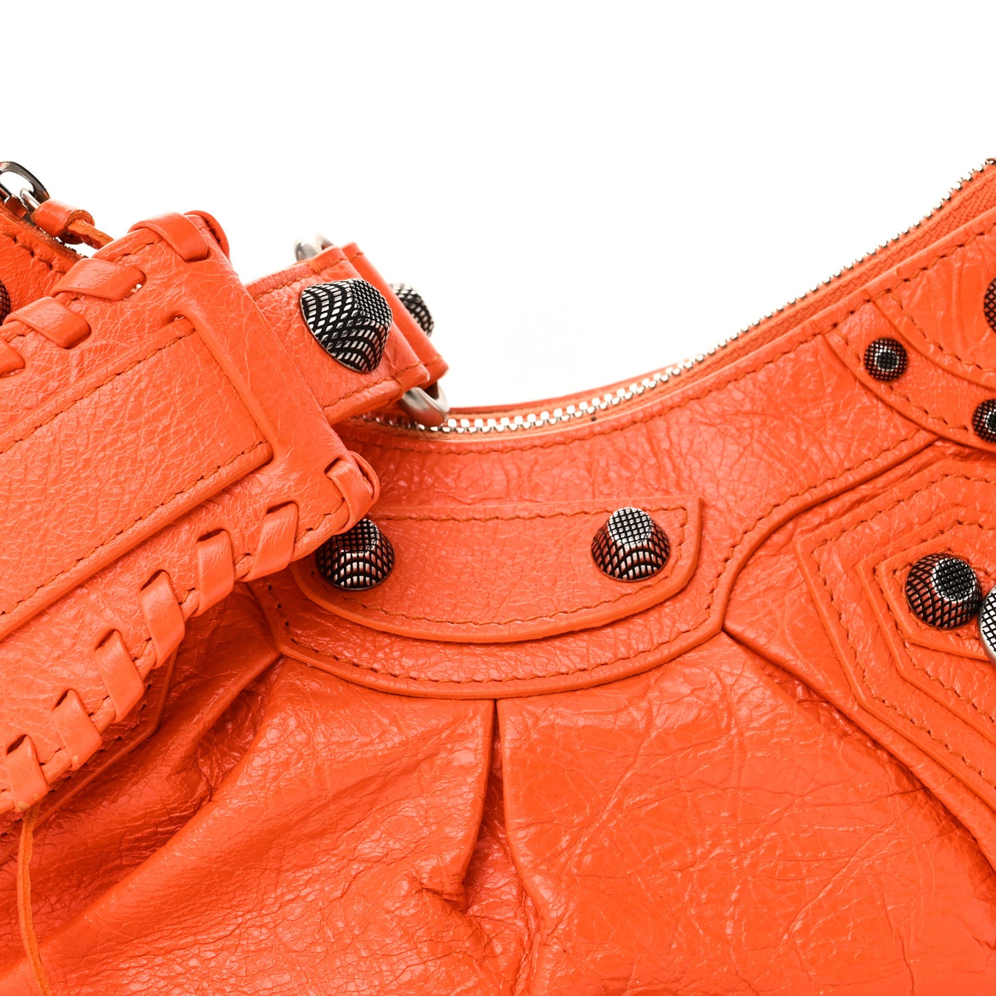 Agneau Arena Le Cagole Shoulder Bag XS Orange