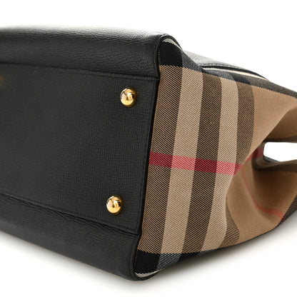 Burberry Grainy Calfskin House Check Small Canterbury Black 10 of 12