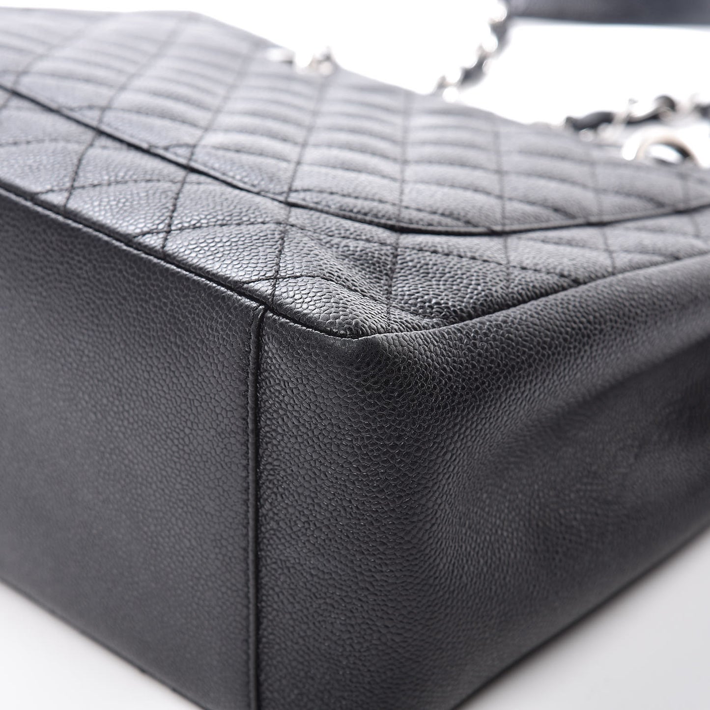 Caviar Quilted Grand Shopping Tote GST Black