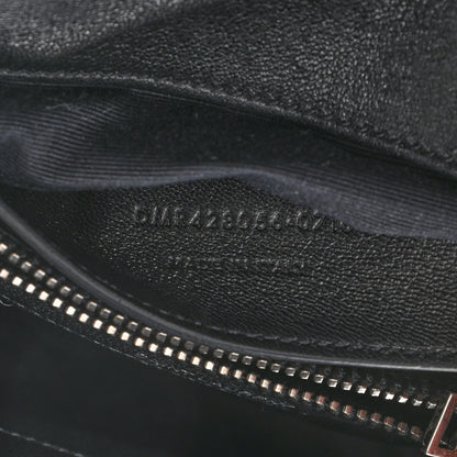 Saint Laurent Sheepskin Matelasse Chevron Monogram Medium College Bag Black 6 of 13