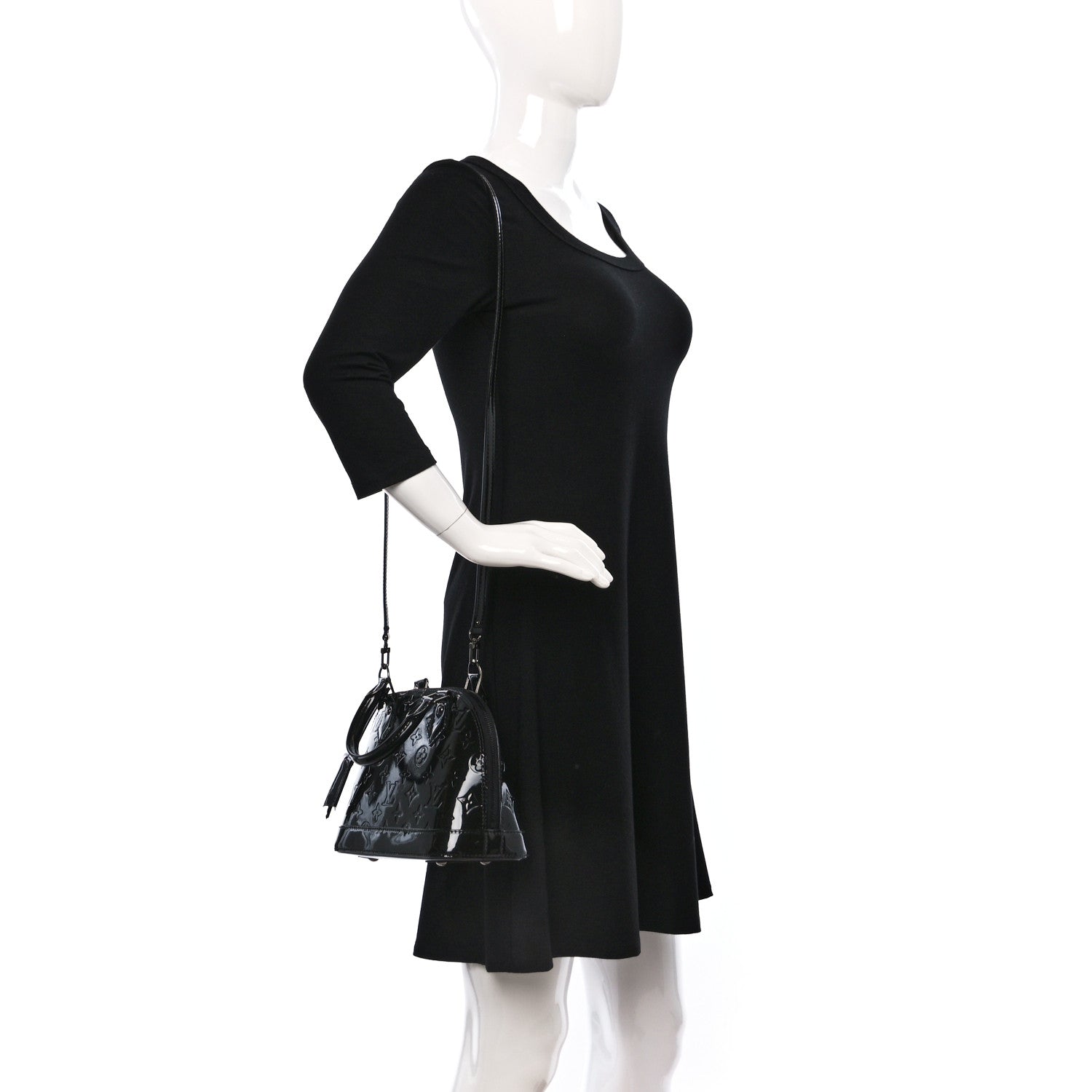 Louis Vuitton Vernis Alma BB Noir Magnetique 2 of 8