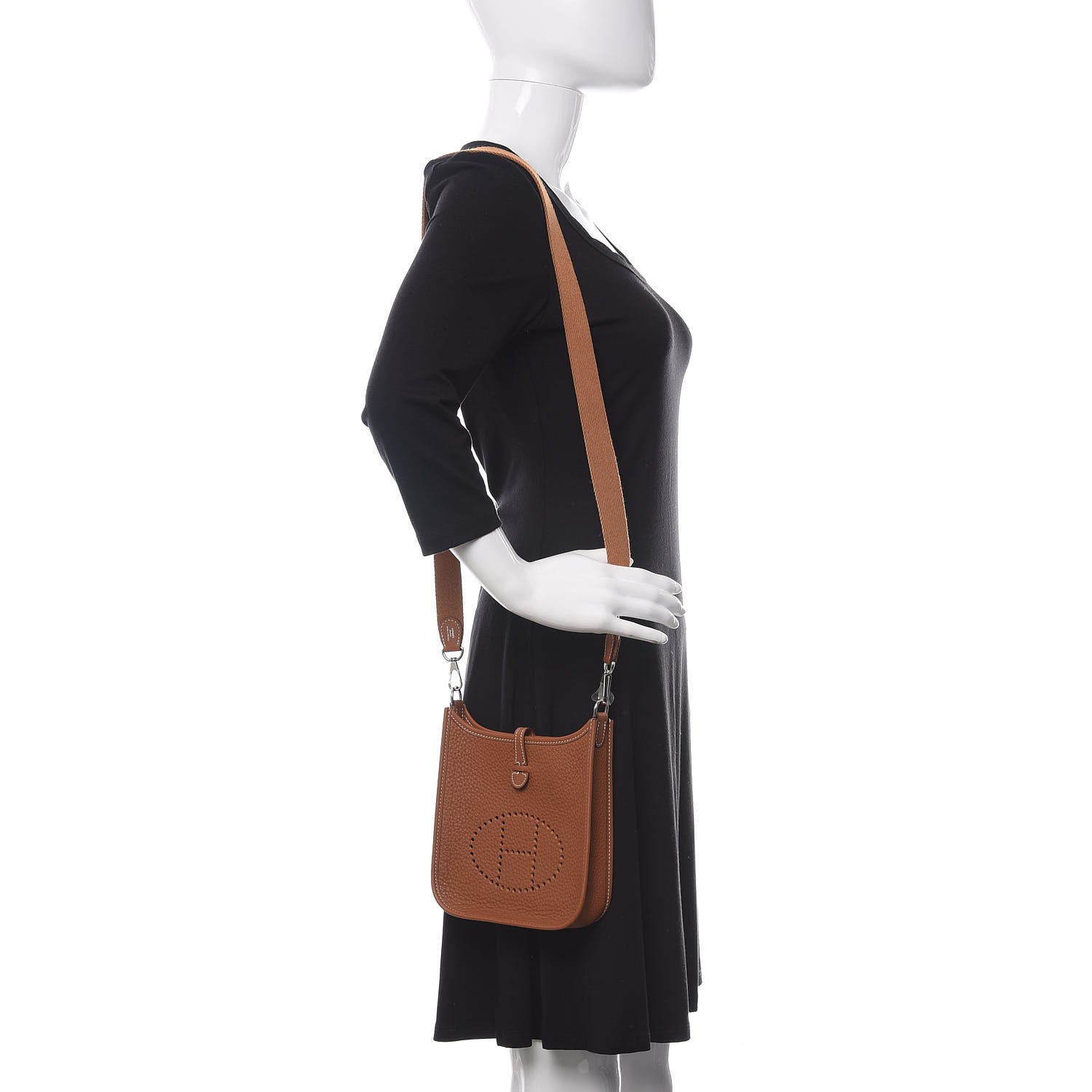 Hermes Taurillon Clemence Evelyne TPM Gold 2 of 11