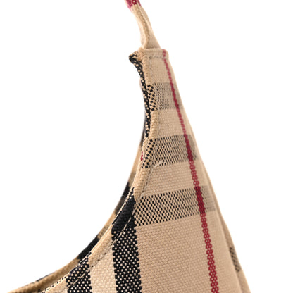 Burberry House Check Espadrille Bucket Bag Beige 8 of 13