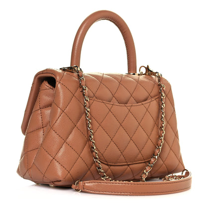 Chanel Caviar Quilted Mini Coco Handle Flap Brown 3 of 11