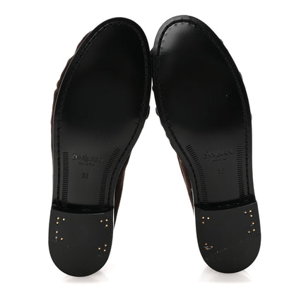 Saint Laurent Suede Le Loafer 15 Penny Slippers 38 Dark Chocolate 6 of 10