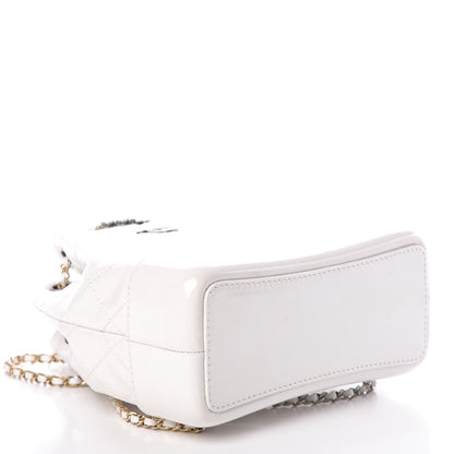 Chanel Patent Goatskin Quilted Small Gabrielle Backpack White 4 of 10