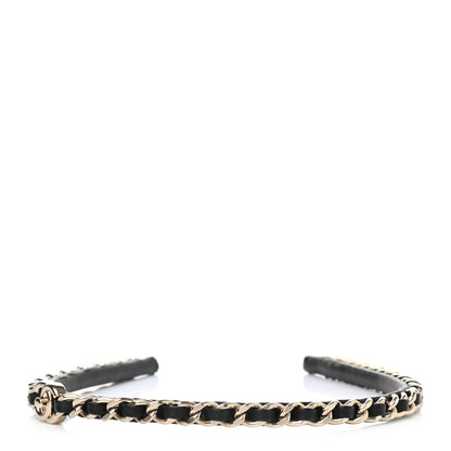 Chanel Metal Lambskin CC Turnlock Chain Headband Gold Black 3 of 6