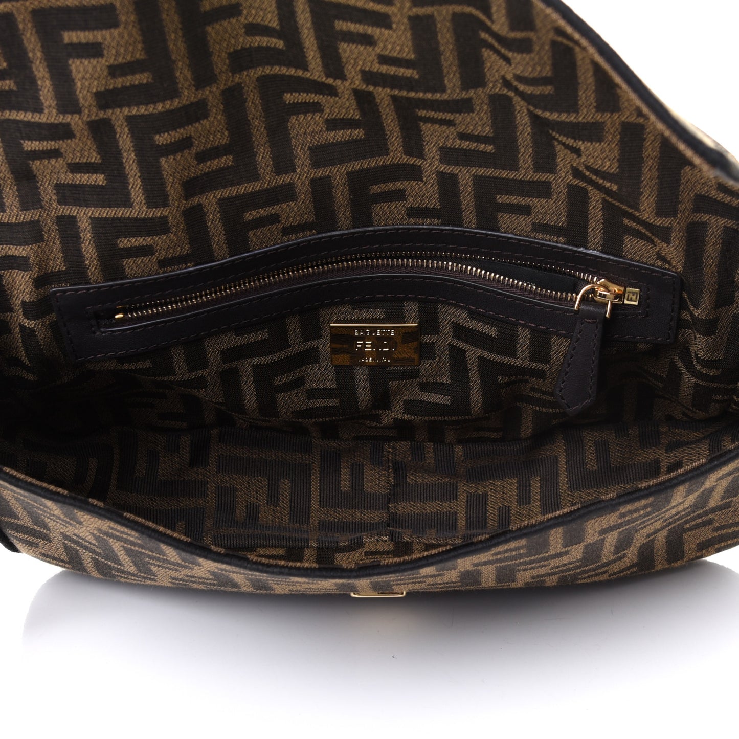 Fabric Jacquard FF 1974 Medium Baguette Tobacco Moro Black