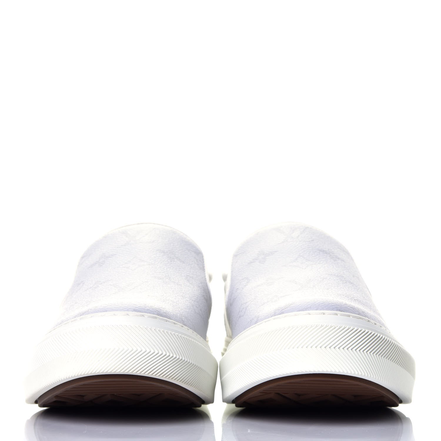 Louis Vuitton Monogram Mens Trocadero Slip On Sneakers 8 White 2 of 9
