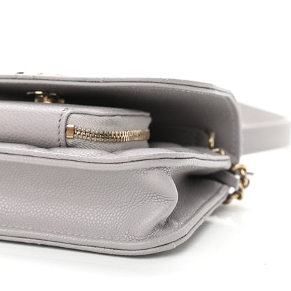 Chanel Caviar Quilted Mini Business Affinity Flap Grey 10 of 11