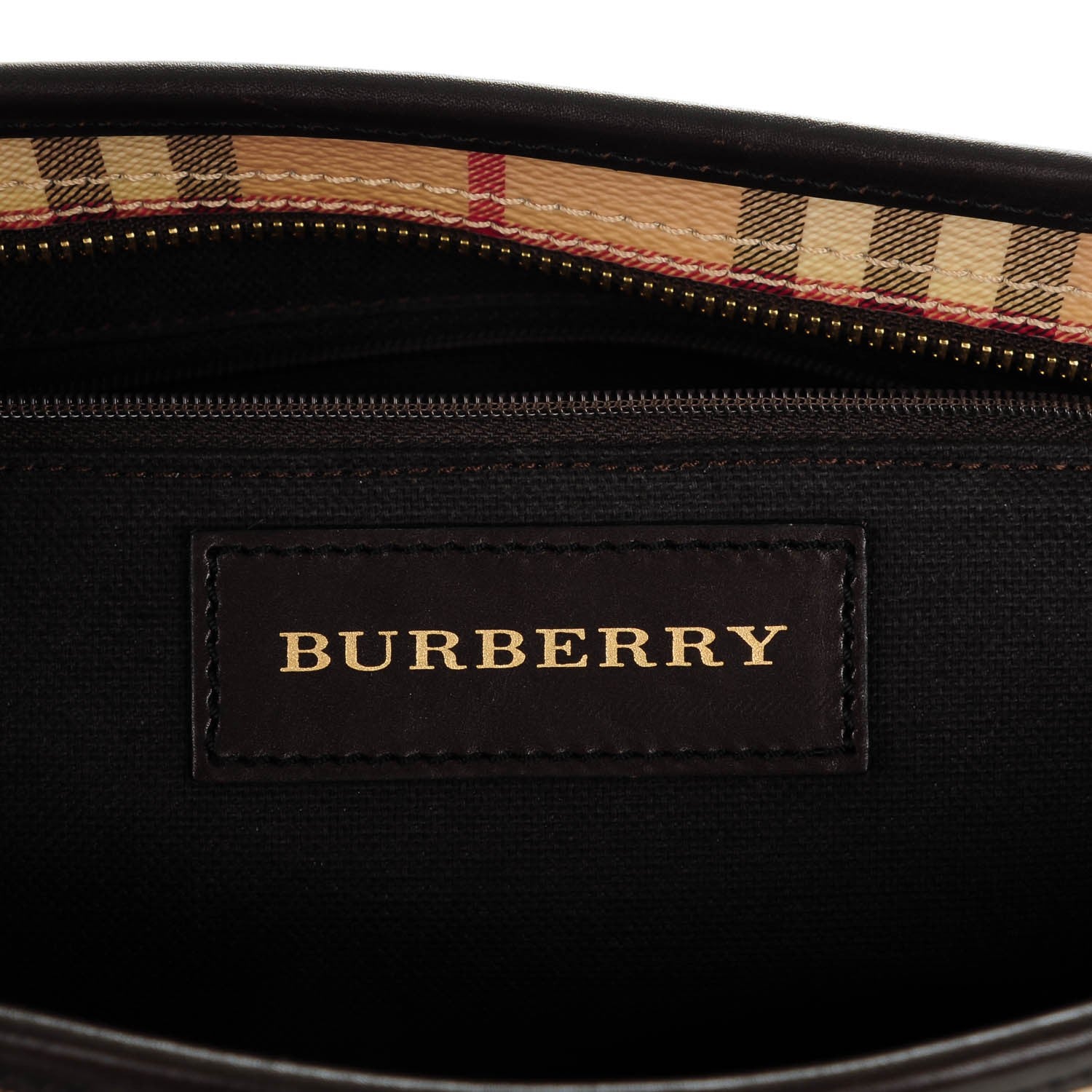 Burberry Haymarket Check Medium Regent Tote Chocolate 6 of 8
