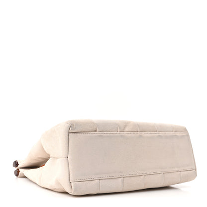 Chanel Metallic Quilted Suede Tortoise Shell Clutch White 3 of 9