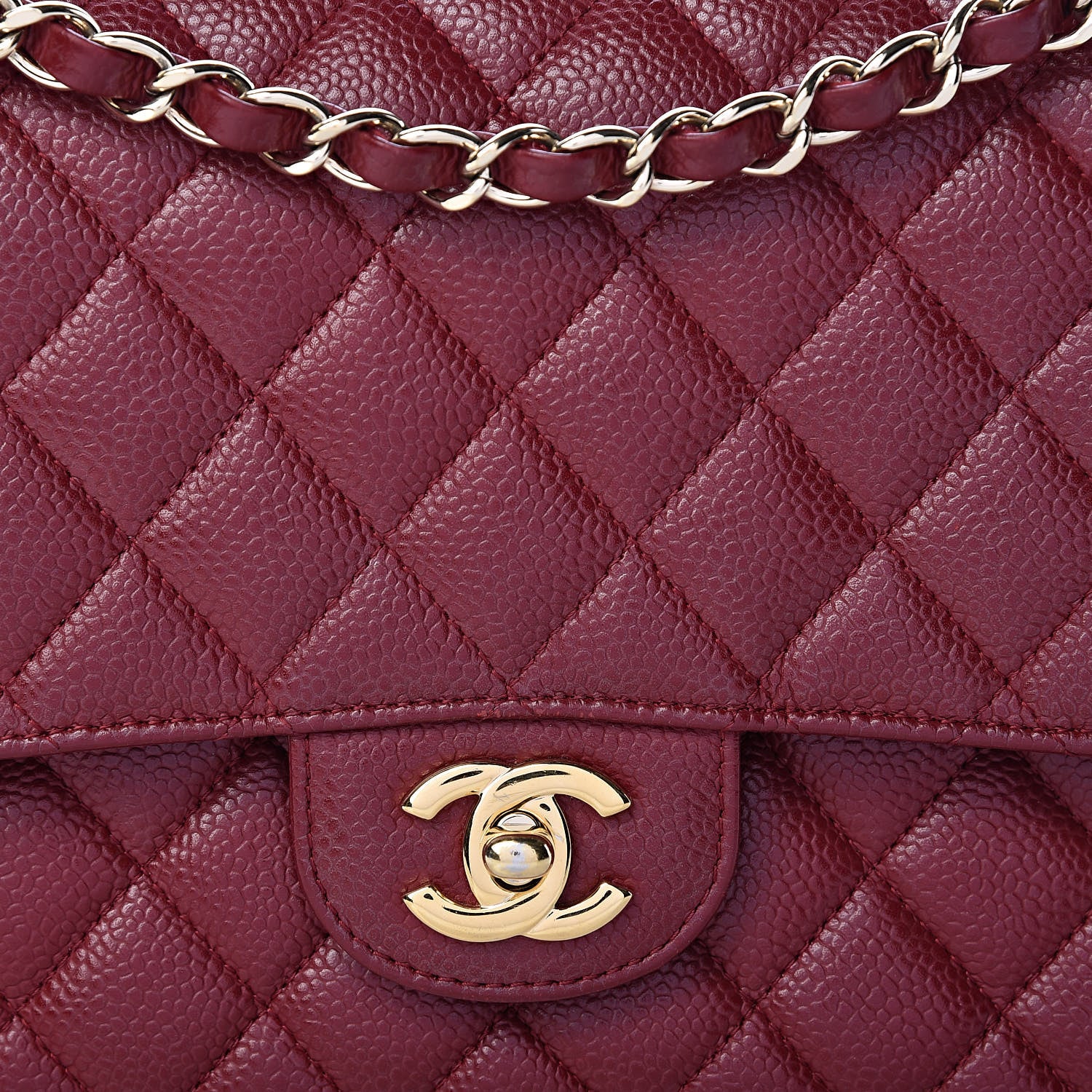Chanel Caviar Quilted Medium Double Flap Red 10 of 16