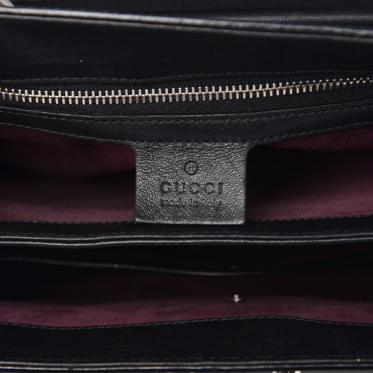 Regent Calfskin Bamboo Medium Lady Lock Top Handle Bag Black