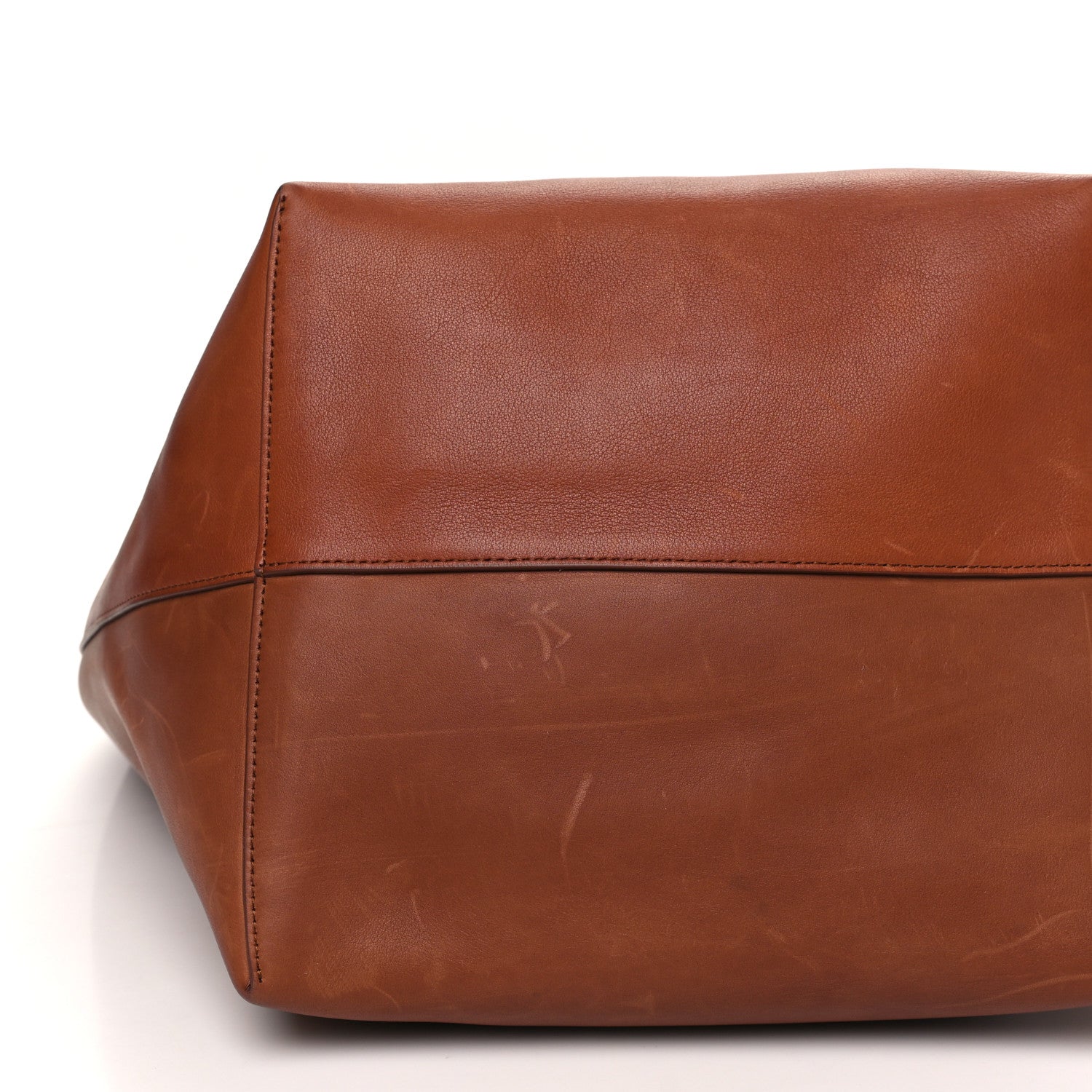 The Row Polished Saddle Calfskin Large N/S Park Tote Cuir 11 of 13