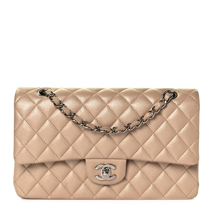 Chanel Iridescent Caviar Quilted Medium Double Flap Beige 1 of 12