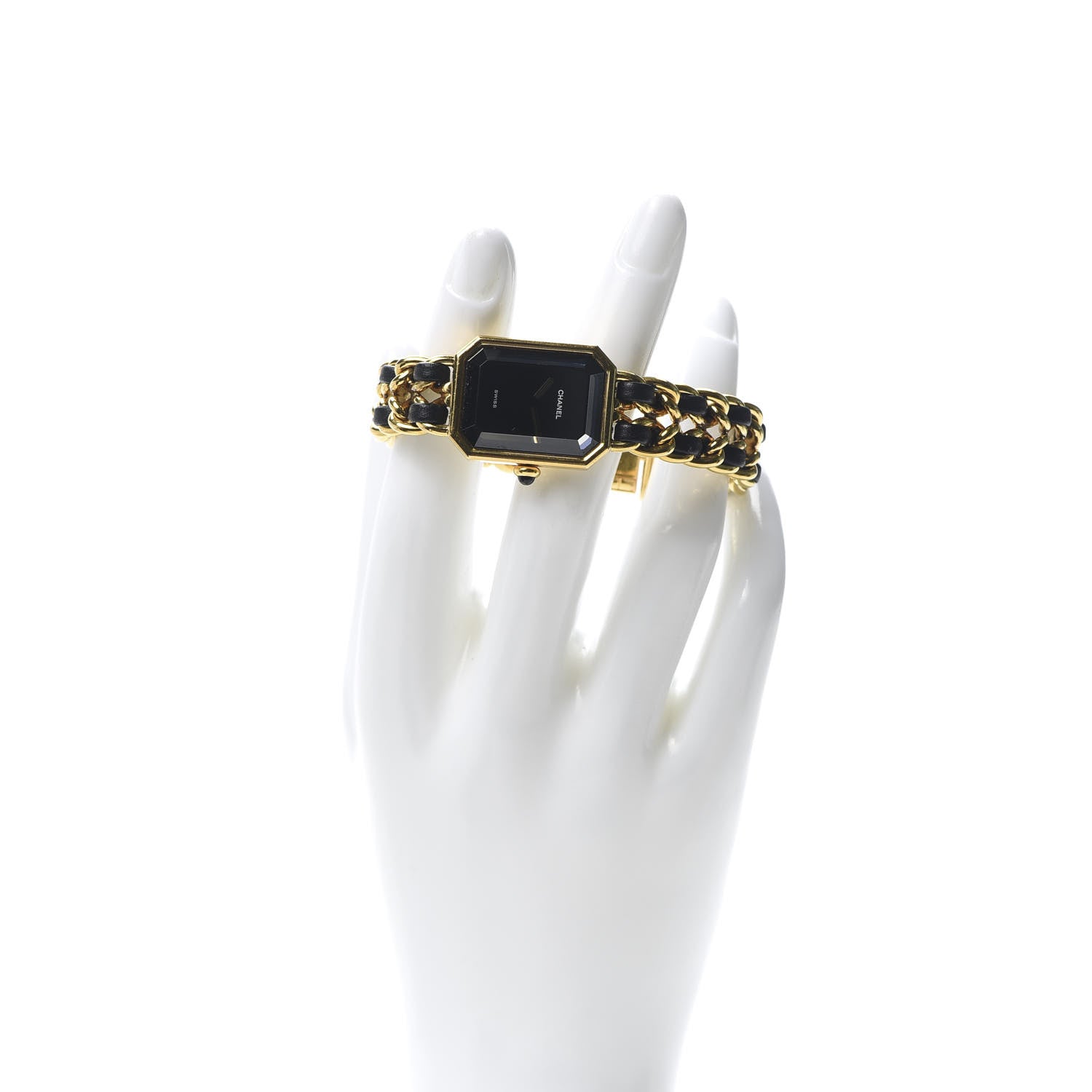 Chanel Stainless Steel Lambskin 20mm Chain Premiere Quartz Watch Gold M 2 of 6
