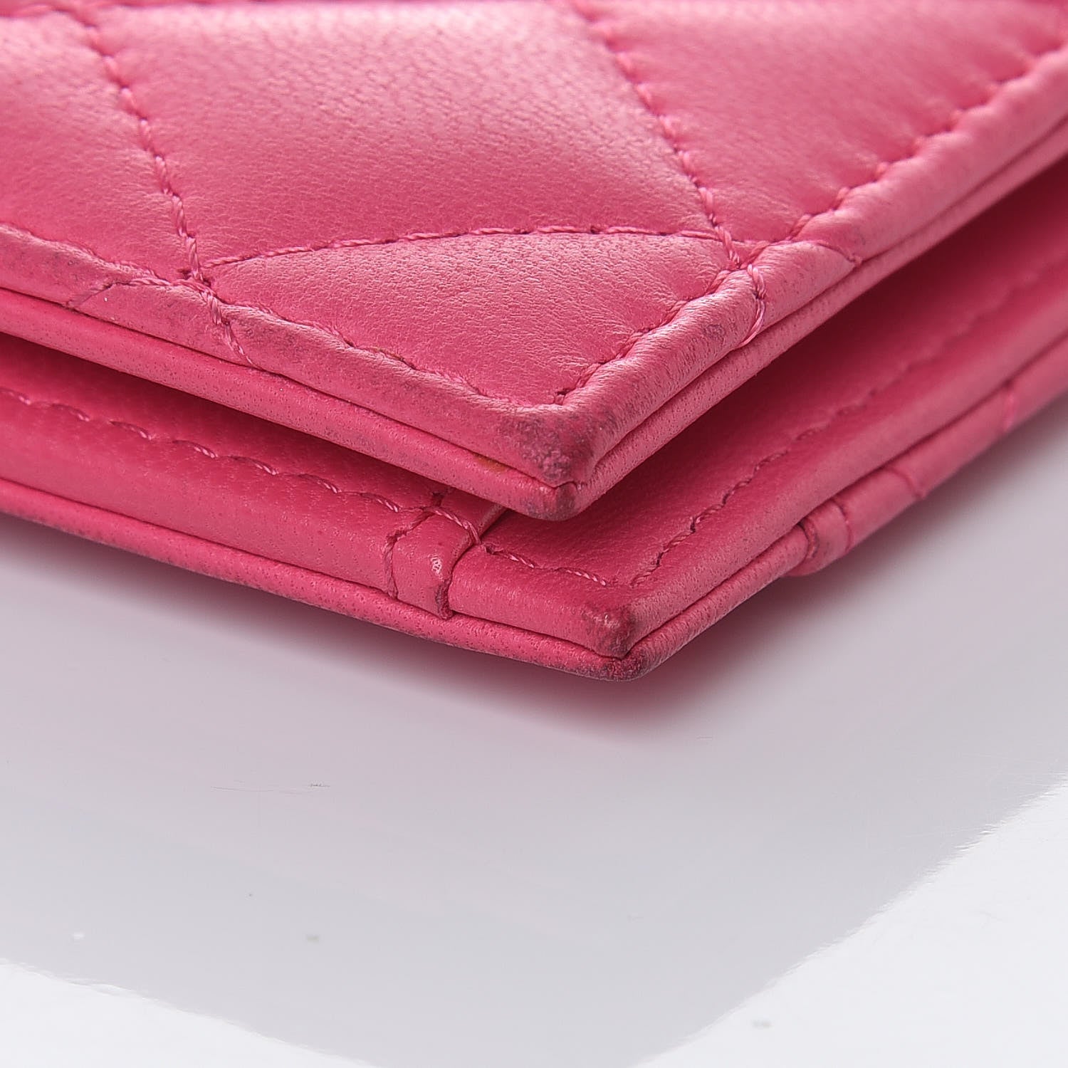 Chanel Lambskin Quilted Passport Holder Fuchsia 8 of 13