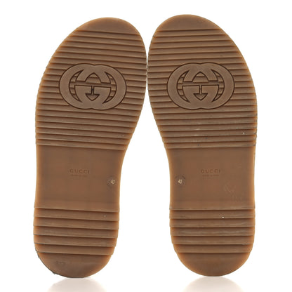 Gucci New Denim GG Monogram Angelina Platform 55mm Slide Sandals 40 Blue Tea 6 of 9