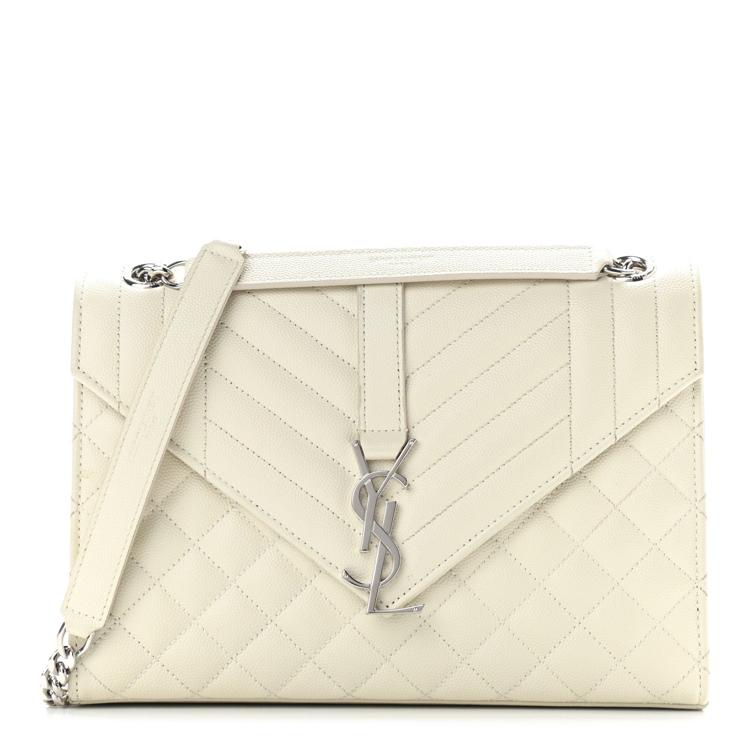 Saint Laurent Grain De Poudre Textured Mixed Matelasse Medium Triquilt Monogram Satchel Porcellana 1 of 11