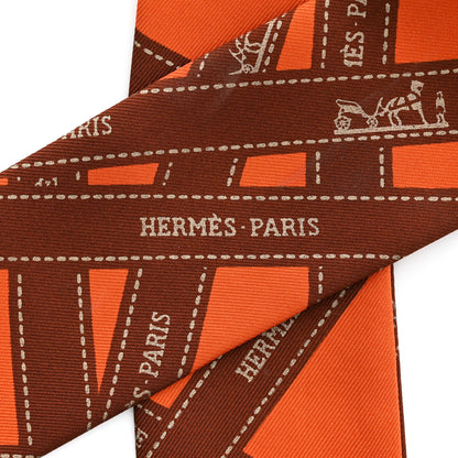 Hermes Silk Bolduc Twilly Orange 2 of 7