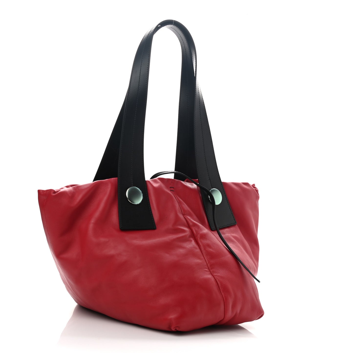 Lambskin Large Puffy Tobo Tote Red