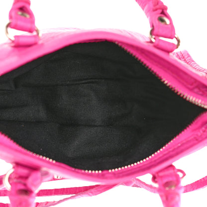Balenciaga Agneau Classic Silver Hardware Nano City Fuchsia 5 of 10
