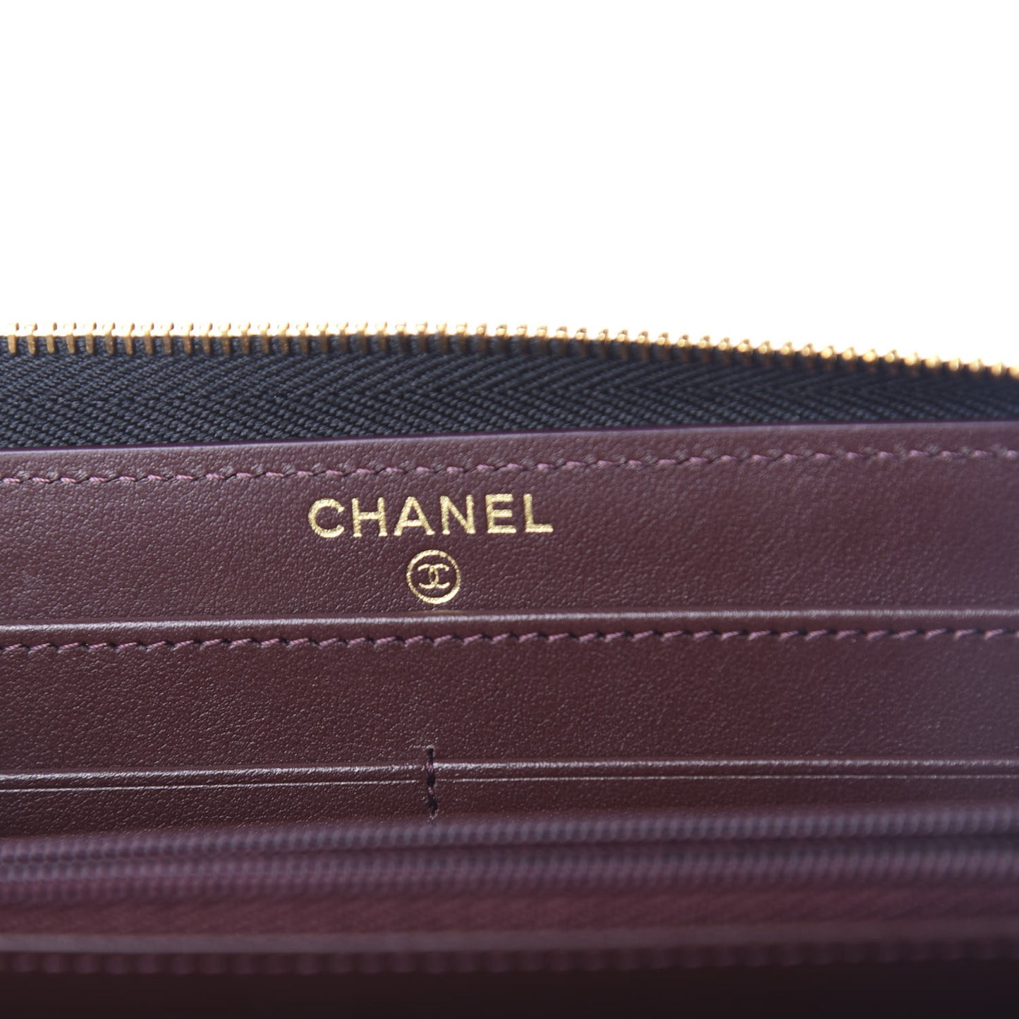 Caviar Quilted Large Gusset Zip Around Wallet Black