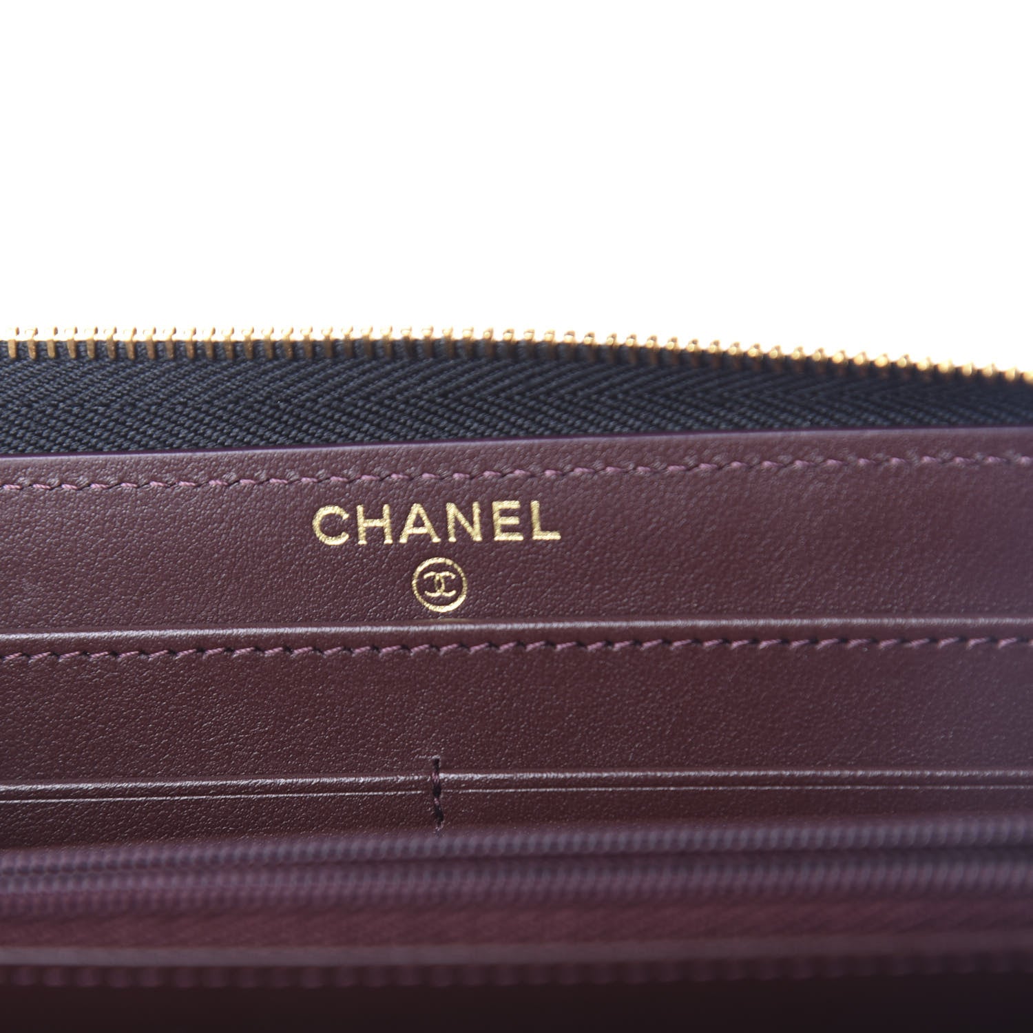 Chanel Caviar Quilted Large Gusset Zip Around Wallet Black 6 of 9
