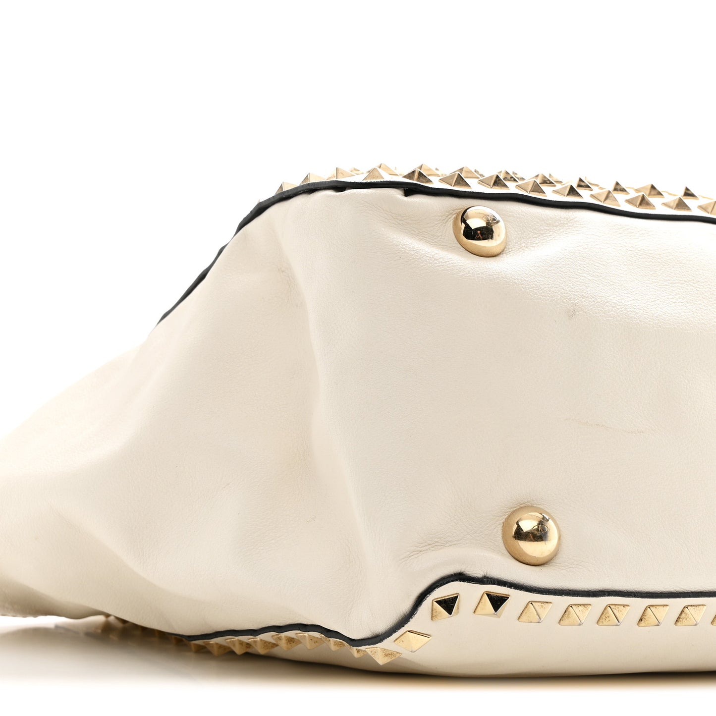 Vitello Medium Rockstud All Over Tote White