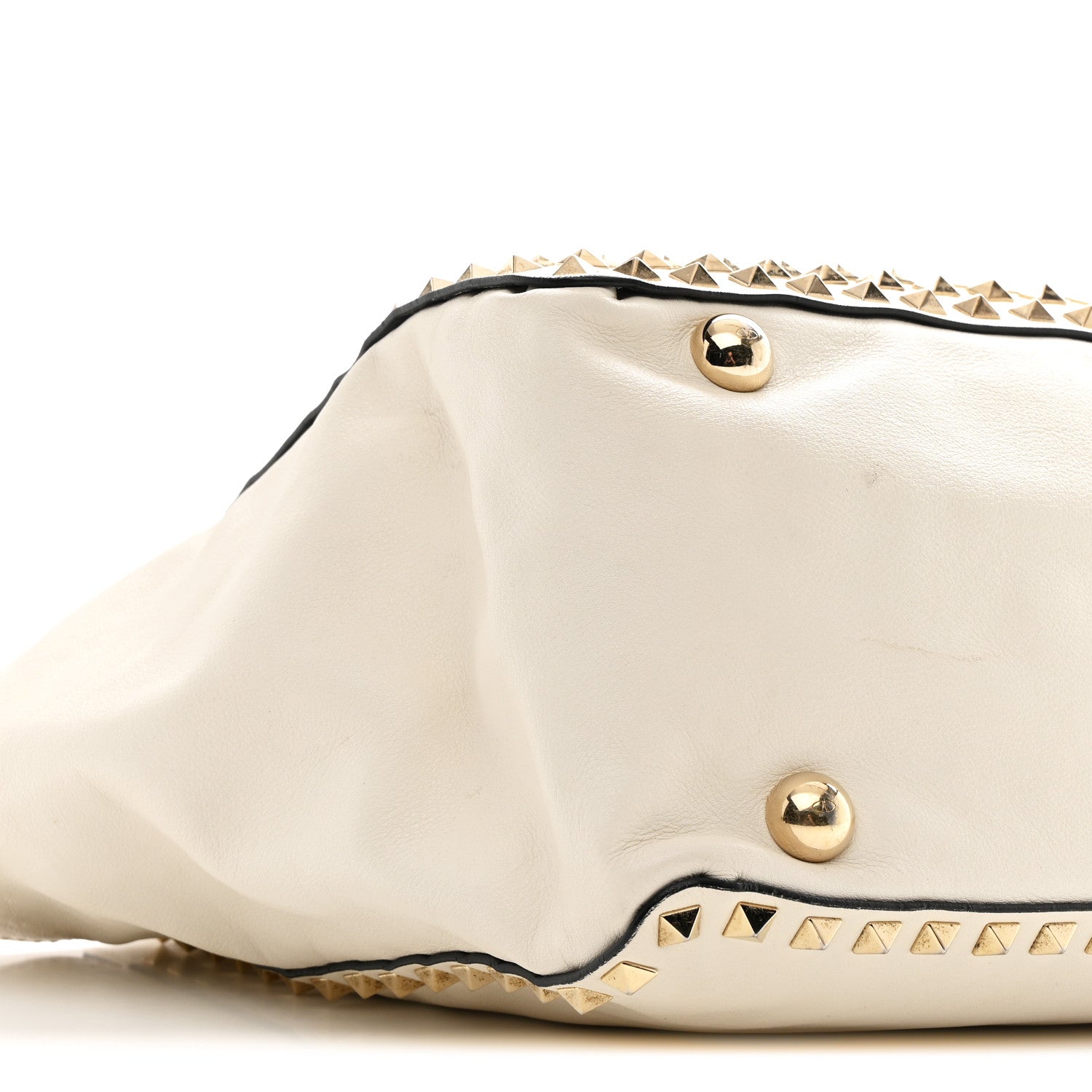 Valentino Garavani Vitello Medium Rockstud All Over Tote White 8 of 9