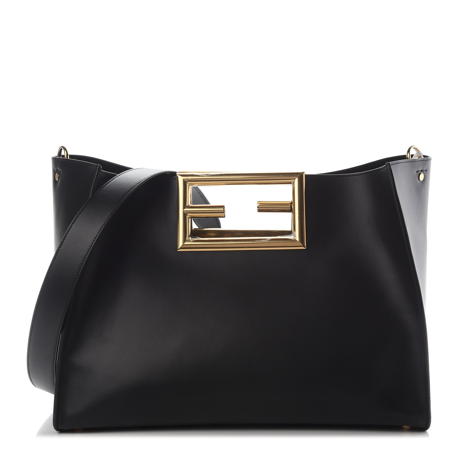 Fendi Vitello King Medium Fendi Way Tote Black 1 of 8