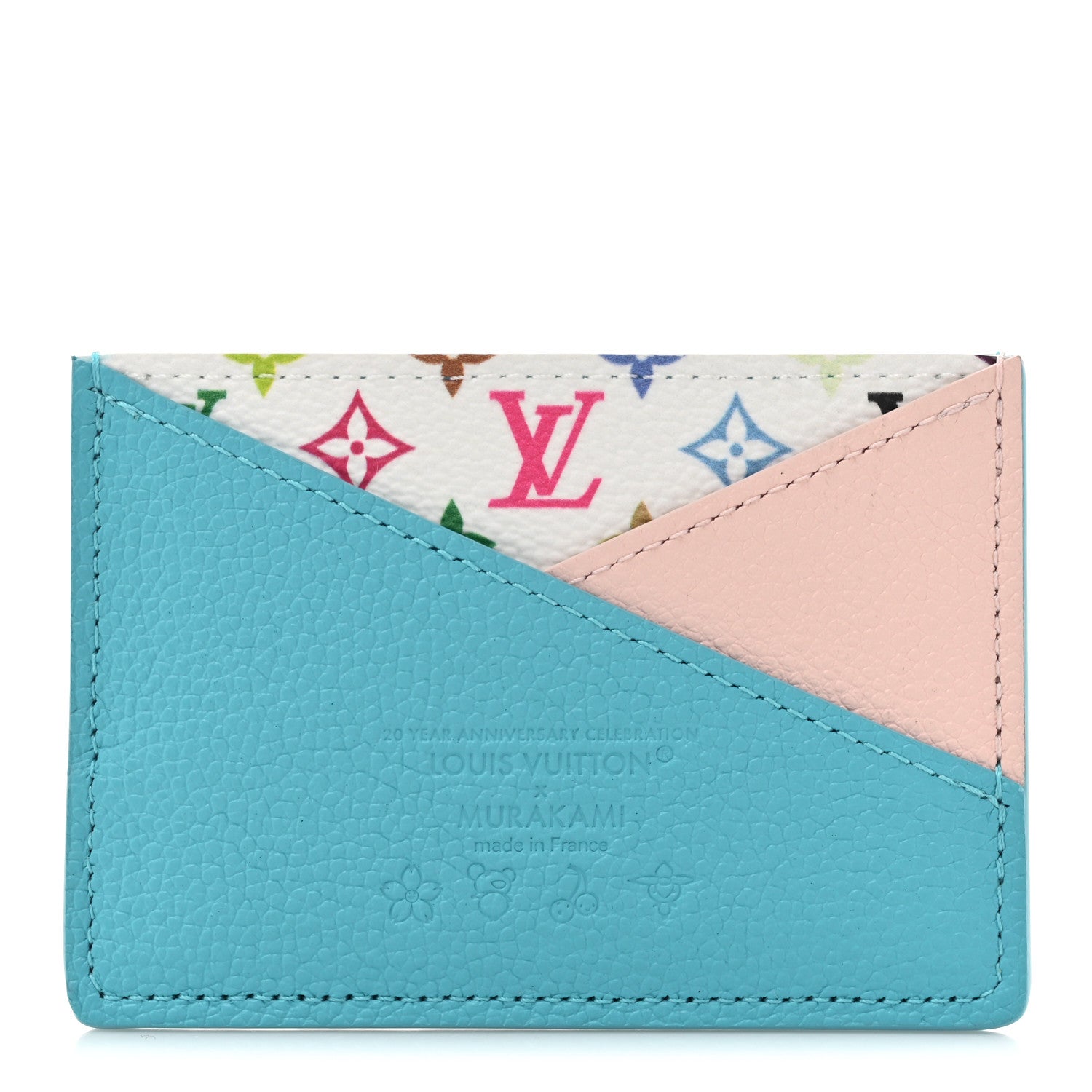 Louis Vuitton LV X TM Monogram Multicolor Criss-Cross Card Holder Kabira Blue Rose 1 of 7