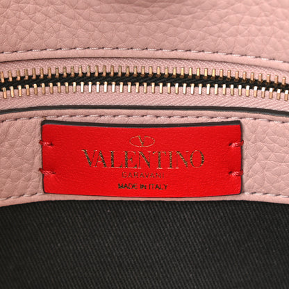 Valentino Garavani Pebbled Calfskin Small Rockstud Flip Lock Hobo Light Pink 6 of 7